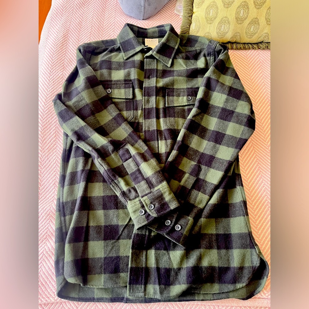 Llbean plaid fleece